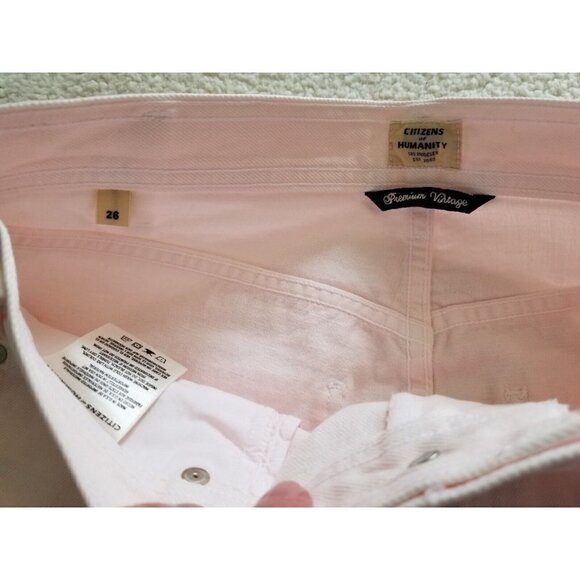 Citizens Of Humanity Abi Zipper Cargo Jeans in Carnation Pink Women's Size 26 - Picture 12 of 16